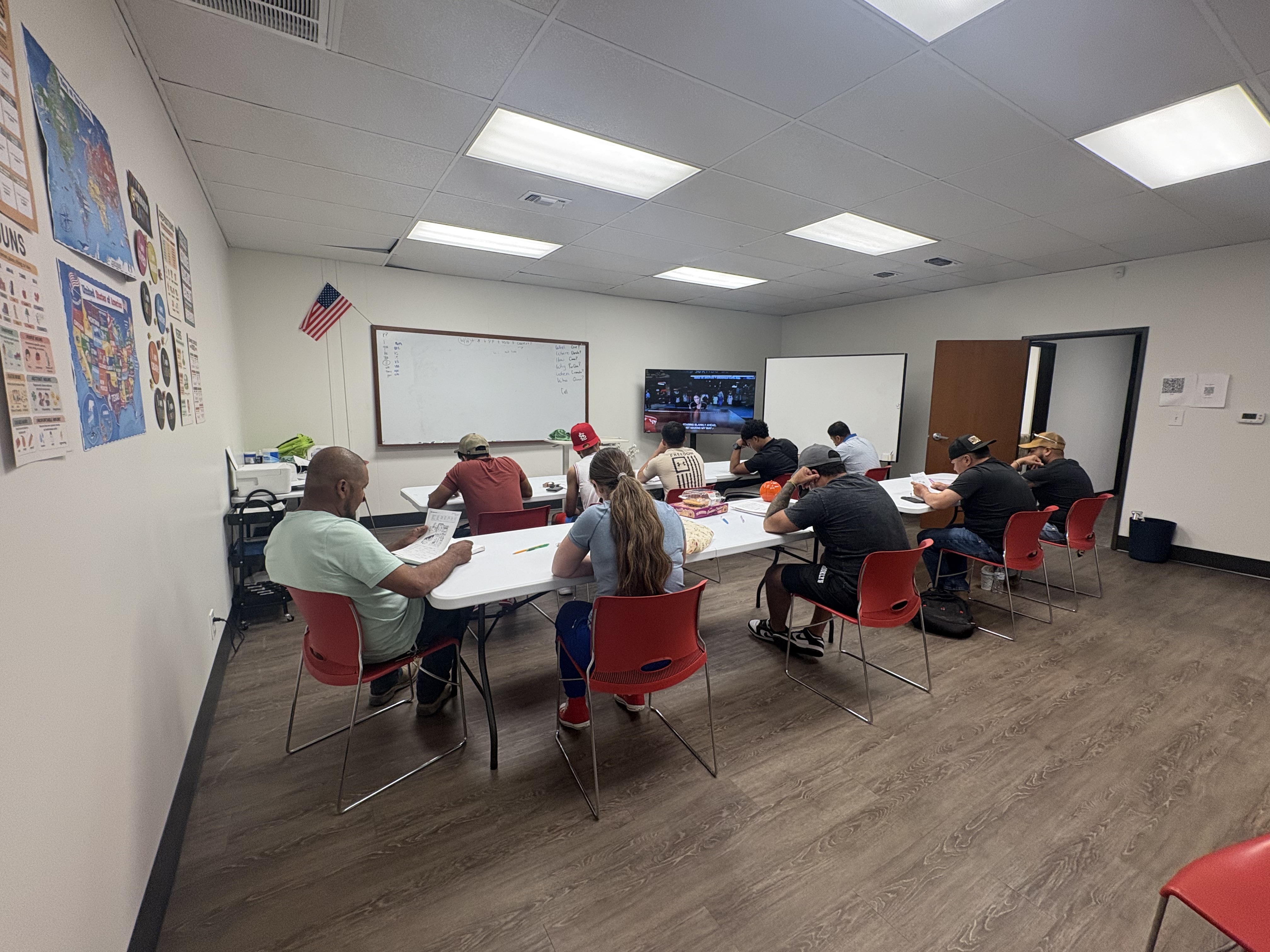 Wide classroom view